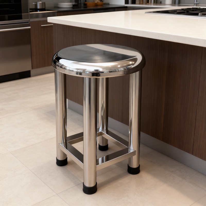 Kursi Bulat Baja Tahan Karat 3 - Home Bar Stools ulasan dan harga