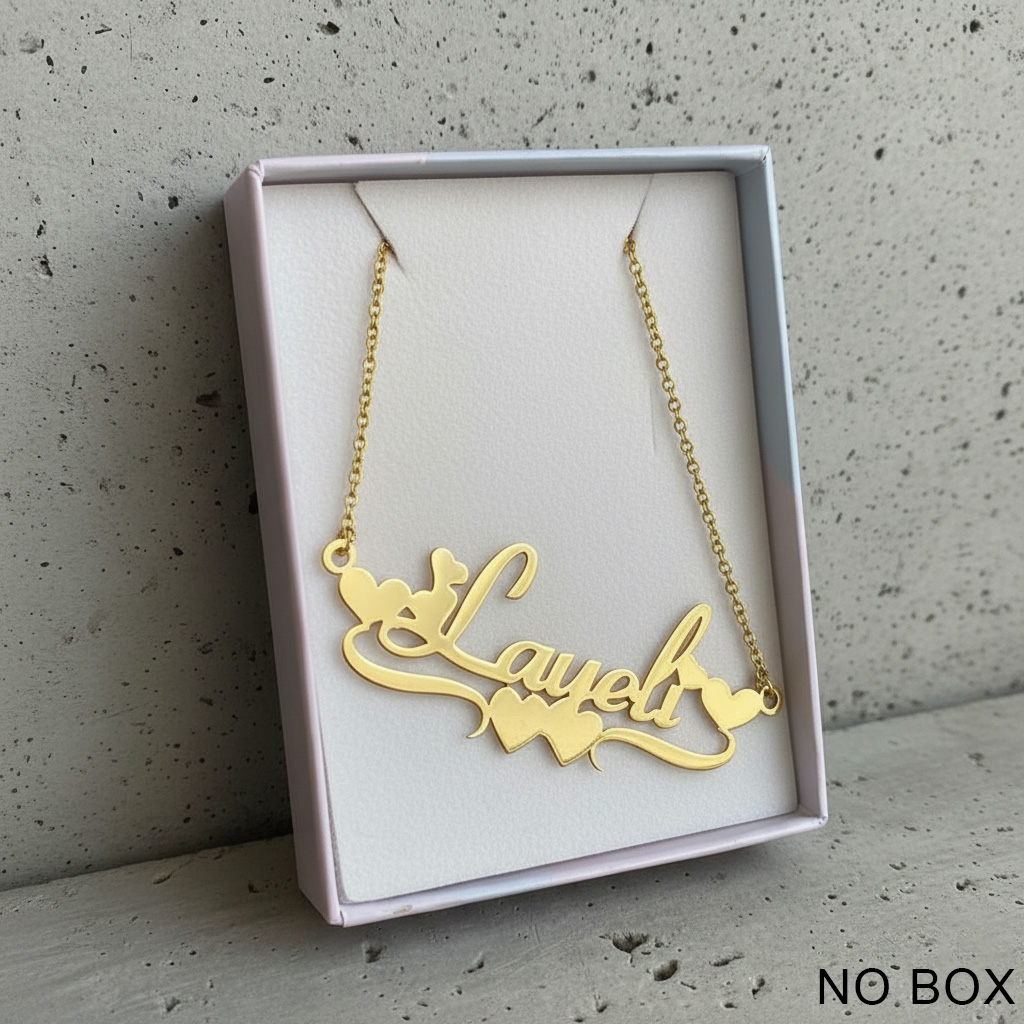 Kalung Nama Kustom Buatan Tang - Bar Cart Gold ulasan dan harga
