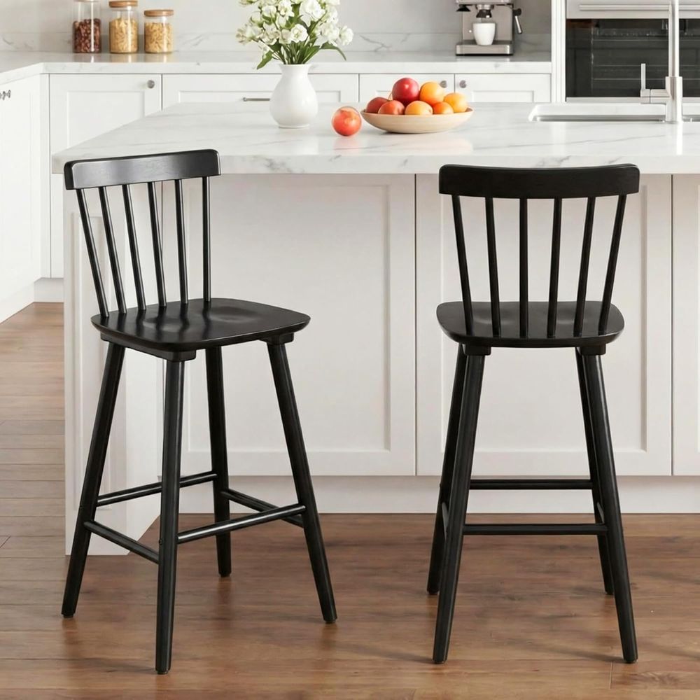 Set 4 kursi bar kayu tinggi 26 - Home Bar Stools ulasan dan harga